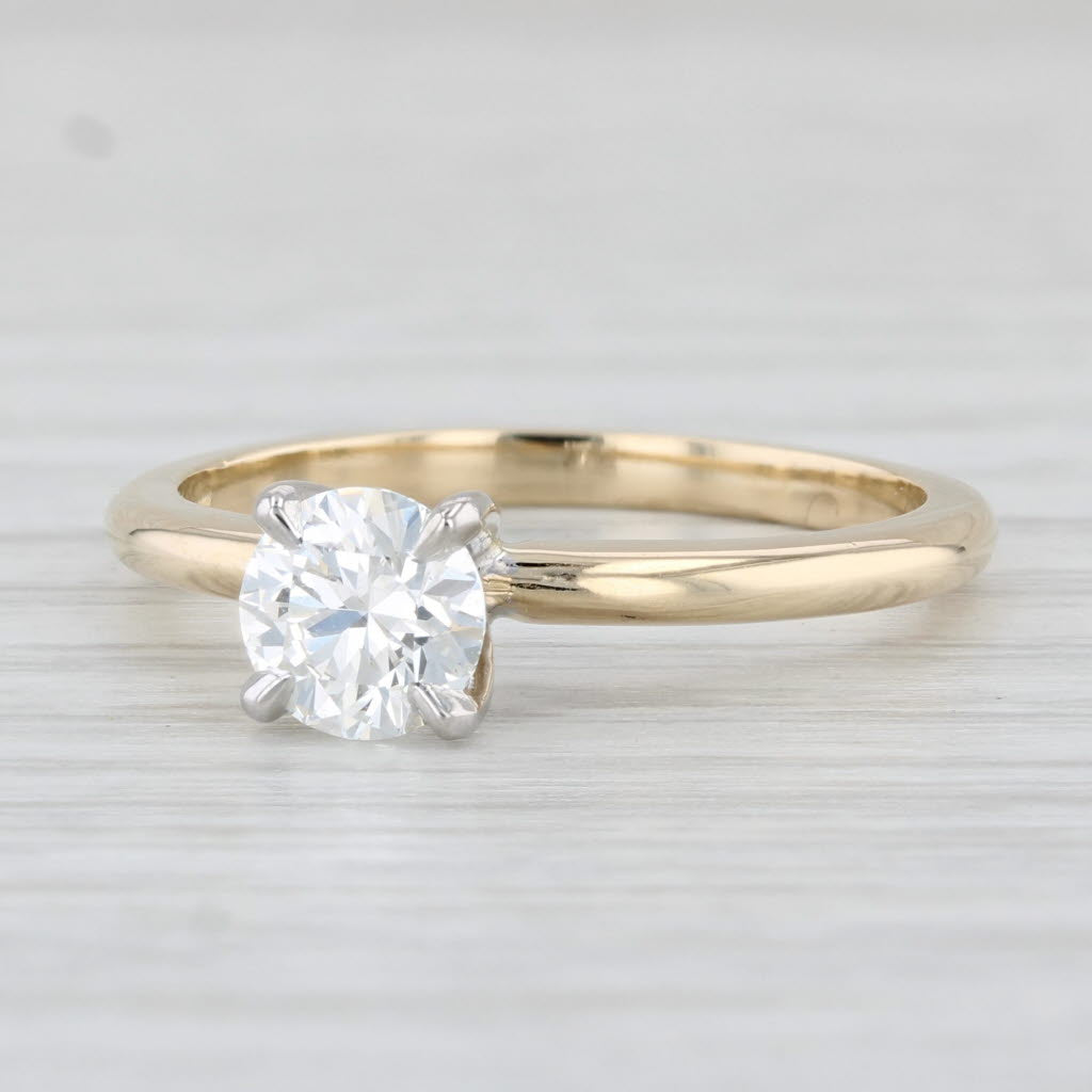 New 0.70ct Round VS2 Diamond Solitaire Engagement Ring 14k Yellow Gold Sz 7 GIA