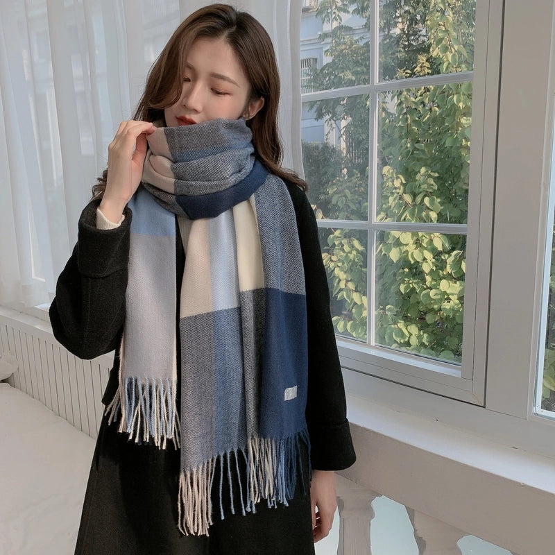 Scarf Women Winter Cashmere Scarf  Dongdaemun Plaid Scarf Autumn New  Scarf