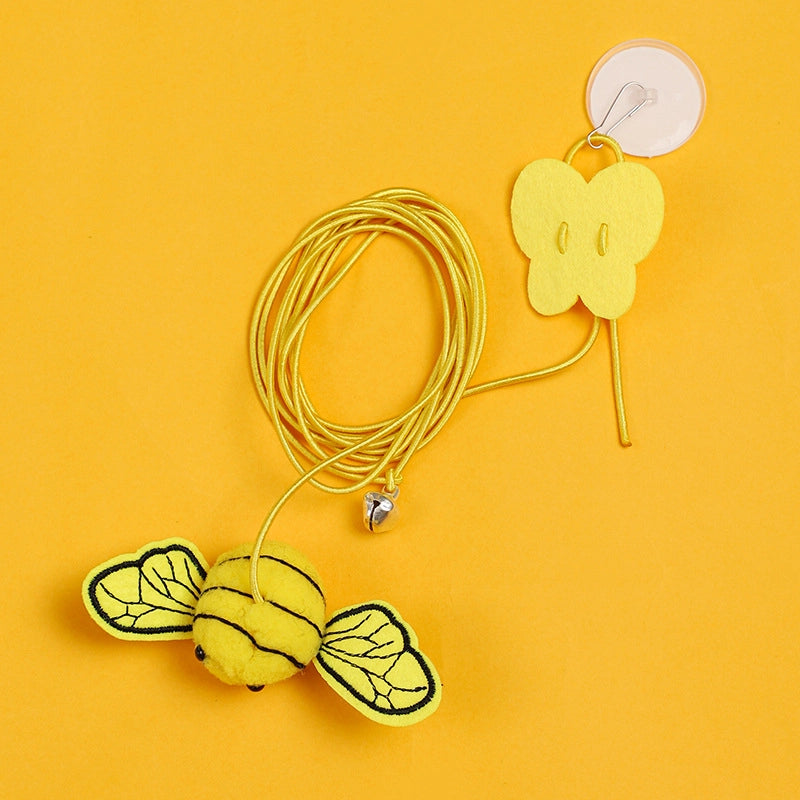 Cat Toy Hanging Door Pet Cat Felt Toy Retractable Catnip Hanging Cat Toy