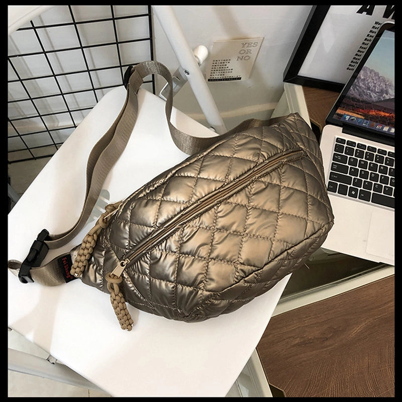 Unisex Streetwear Solid Color Nylon Waist Bags