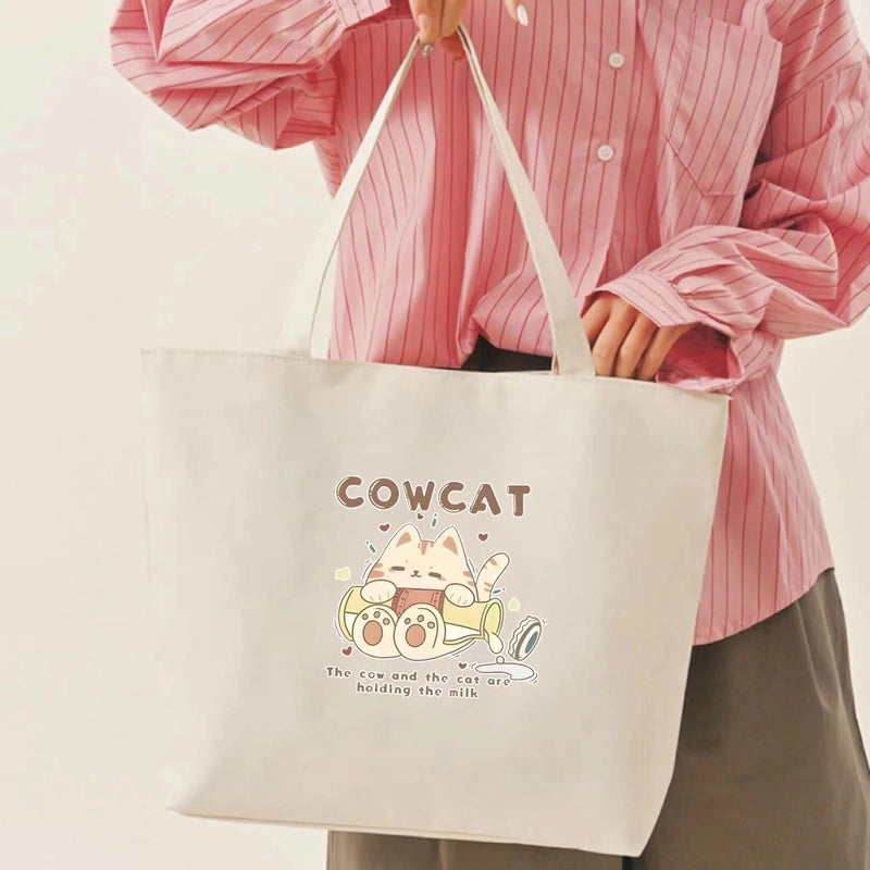 Women's Medium Canvas Letter Classic Style Square Zipper Shoulder Bag
