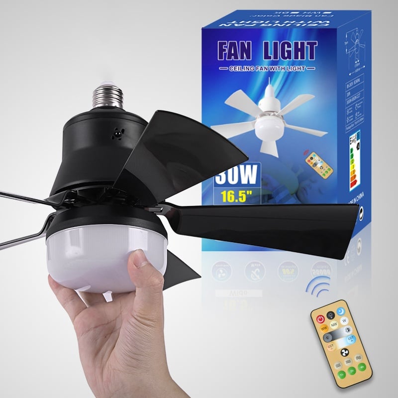 🔥SUMMER SALE - 48% OFF🔥 2-IN-1 PORTABLE CEILING FAN & LIGHT with Remote Control