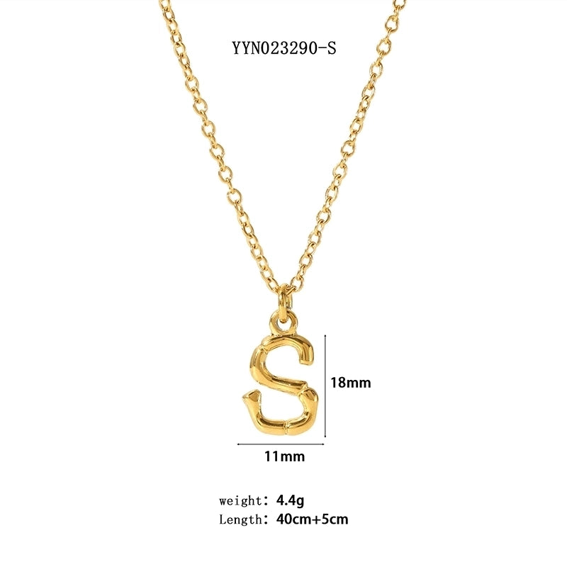 304 Stainless Steel 18K Gold Plated Minimalist Plating Letter Sweater Chain