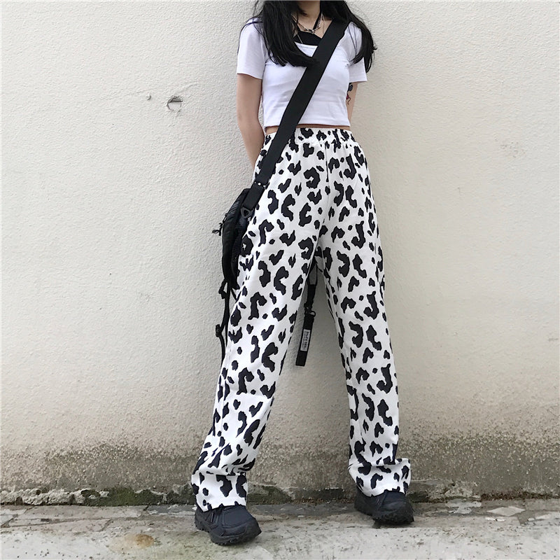 Ulzzang cow pants KF81523