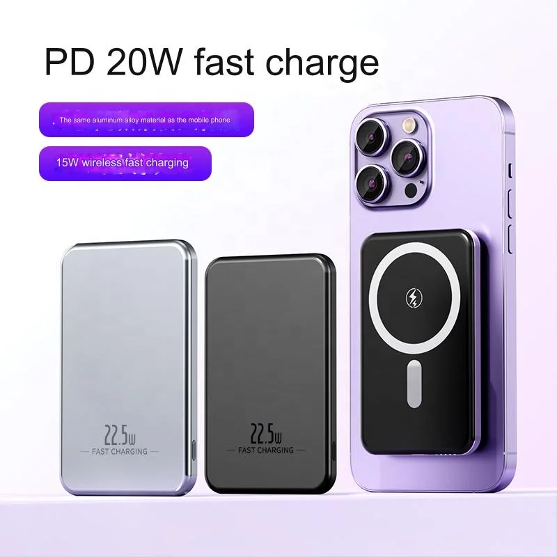 new product ideas 2024 ultrathin magnetic power bank mini  Wireless  fast charge mini powerbank 10000mah