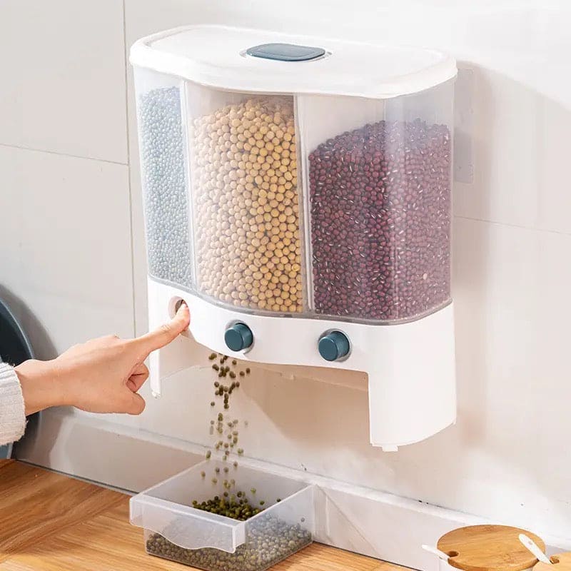 WALL MOUNTED GRAIN FOOD CONTAINER