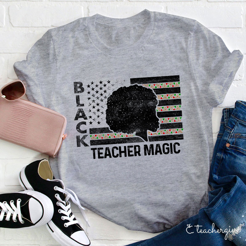 Black Teacher Magic Teacher T-Shirt