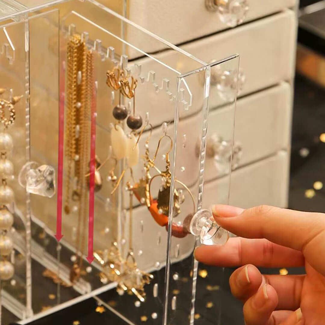 Jewelry Storage Box with Drawer Organizer