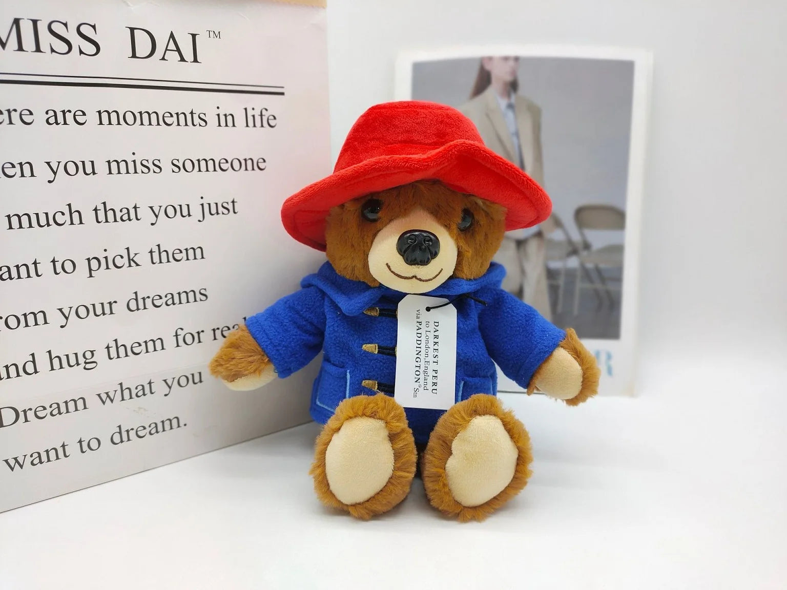 Britain Paddington Bear plush dolls Kawaii Small Bear Stuffed Dolls High Quality Children Christmas Birthday Gifts 30cm