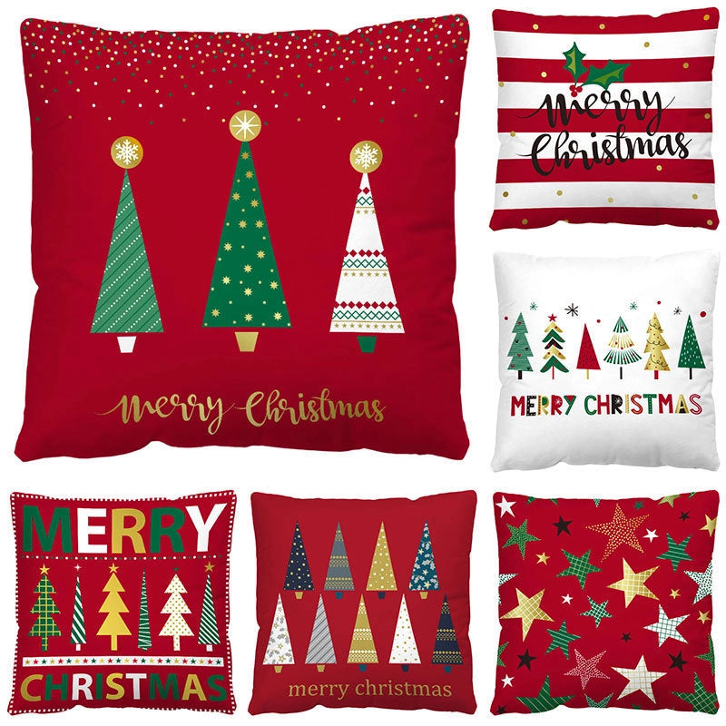 Christmas  Classic Style Christmas Tree Letter Snowman  Pillow Cases Couch & Sofa Decor