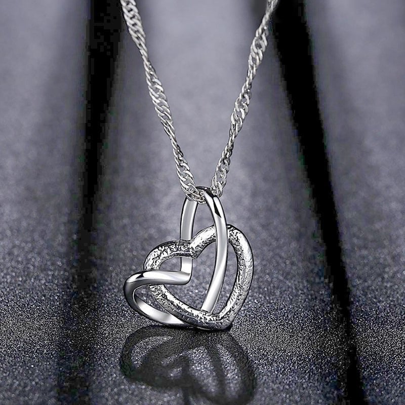 💞Interlocking Heart Necklace -👩‍❤️‍👩''God put us together to be sisters by heart''💝