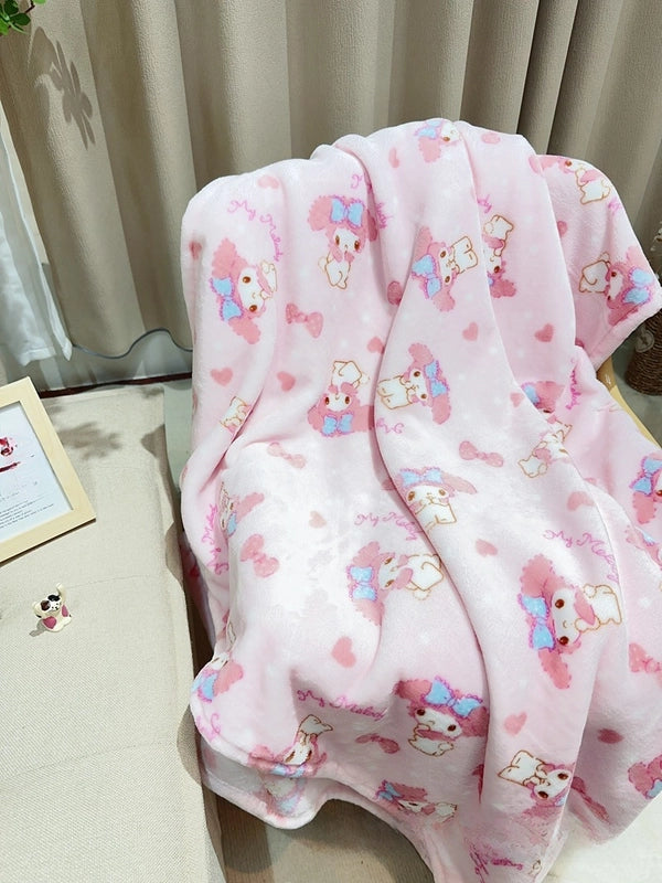 In Stock | Style Autumn And Winter Thickened Cartoon Crayon Small New  Casual Plush Blanket Dormitory Bed Sheet