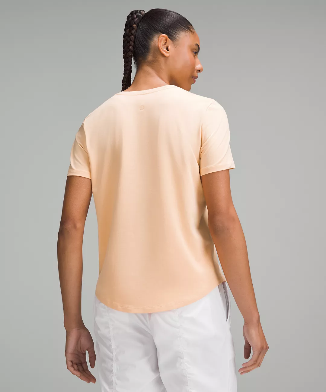 Love Curved-Hem Crewneck T-Shirt