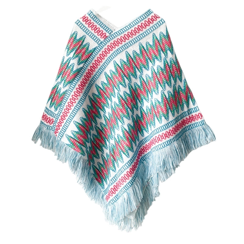 Unisex Streetwear Stripe Acrylic Tassel Shawl
