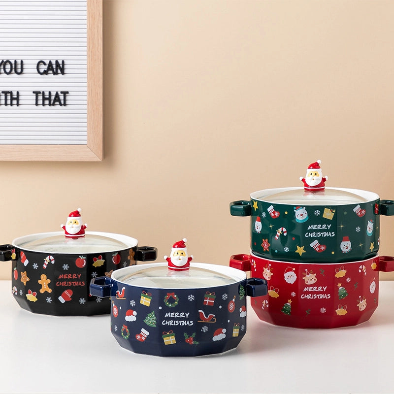 Christmas Cute Santa Claus Letter Porcelain Tableware 1 Piece