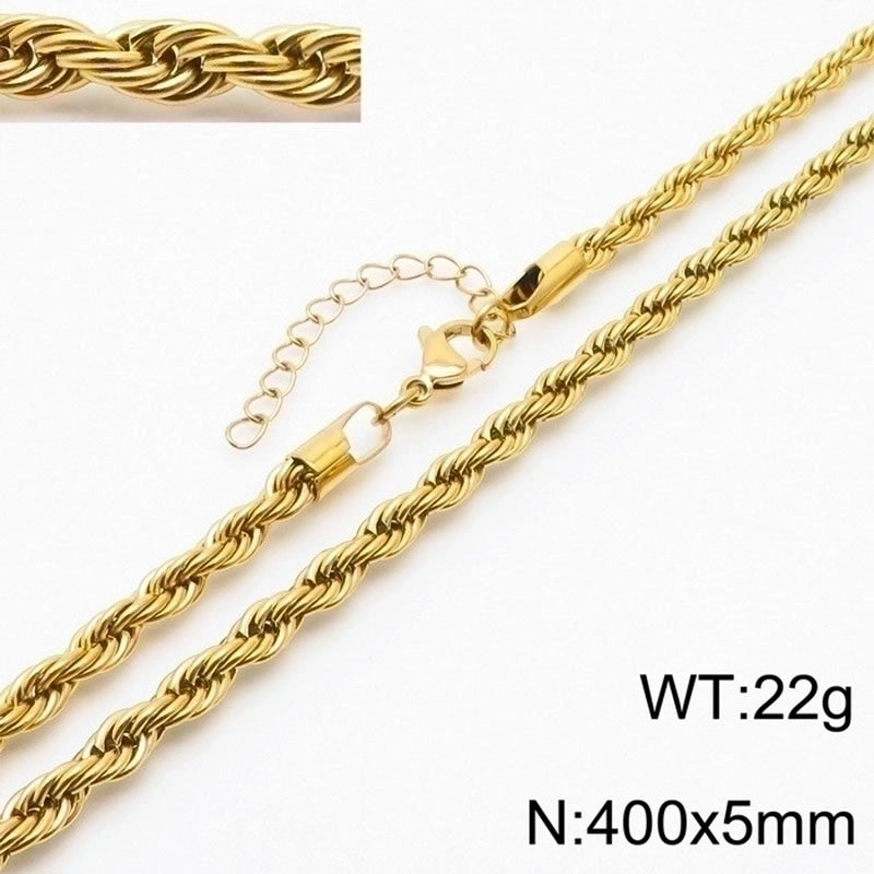 Minimalist Twist Stainless Steel Plating Necklace