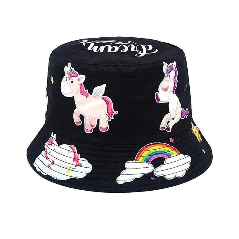 Girl's Cute Minimalist Printing Bucket Hat