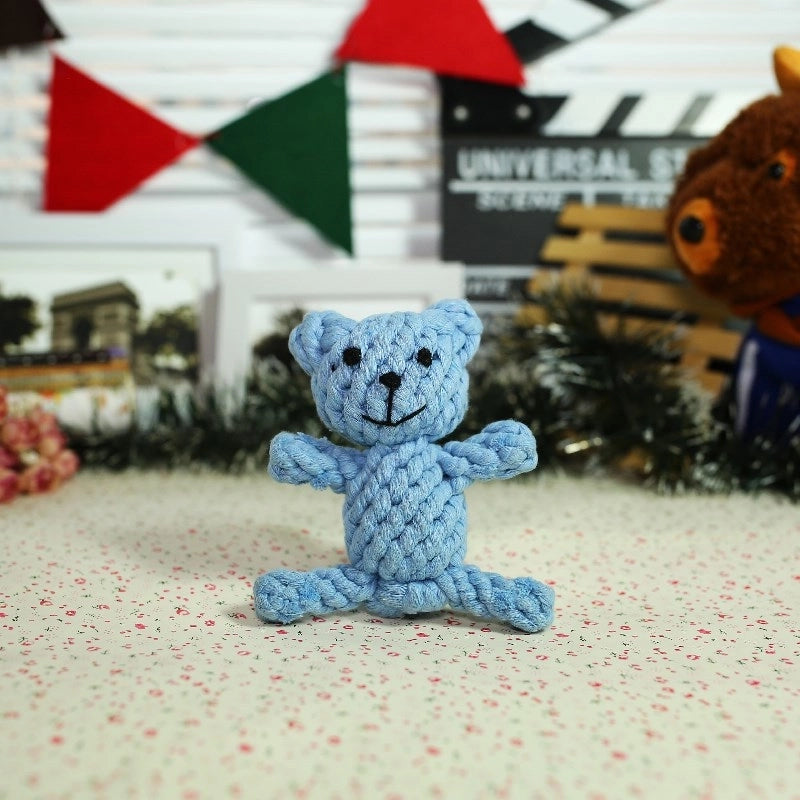 Cute Woven Animal Cotton Rope Molar Cat And Dog Toys