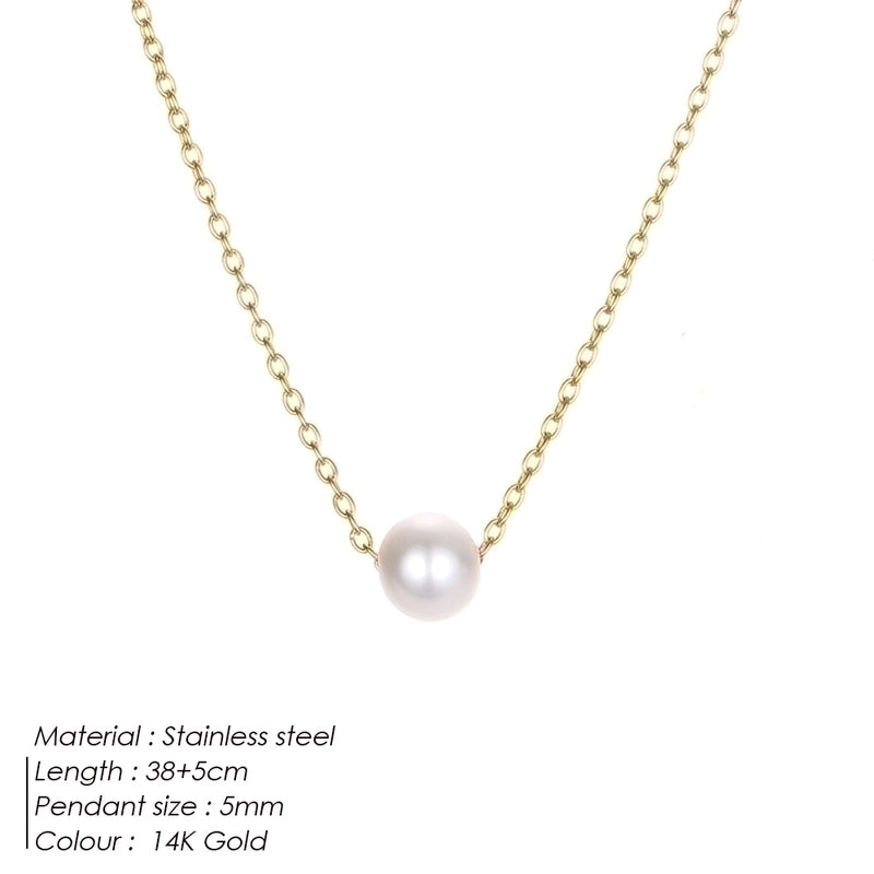 Fashion U Shape Stainless Steel Plating Necklace