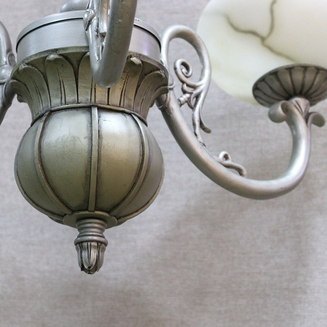 Silver & White Chandelier