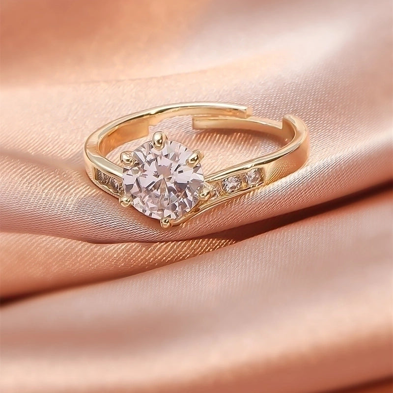 Original Design Luxurious Novelty Copper Gold Plated Gold Plated Copper Gold Plated Rings In Bulk