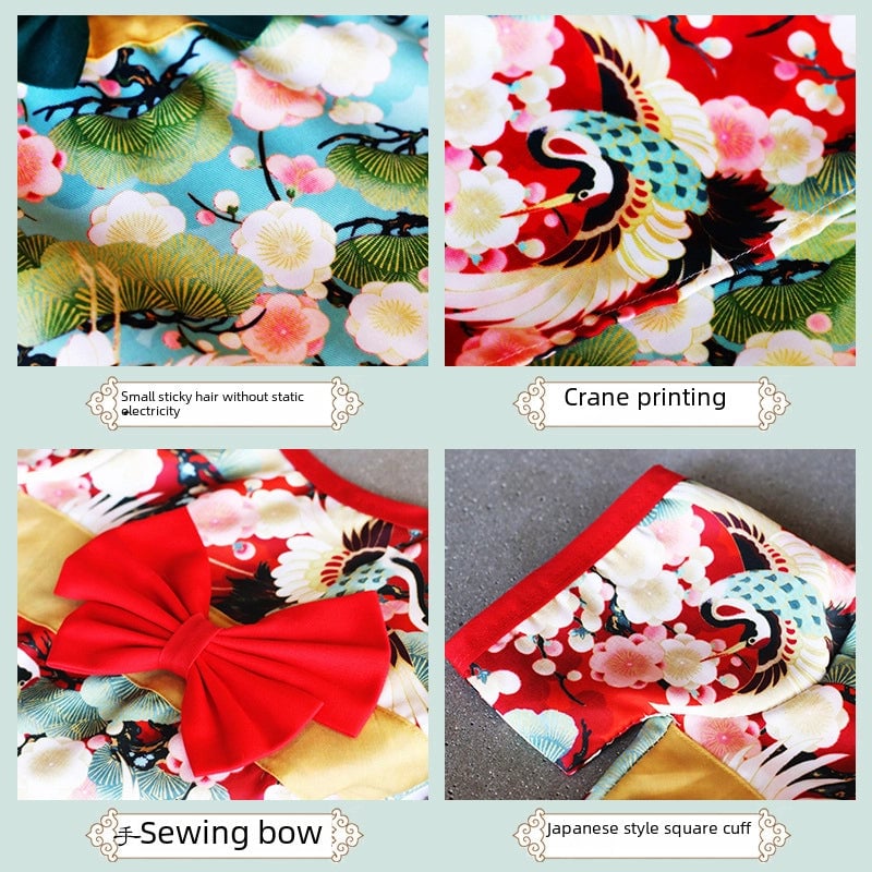 Pet Clothes For Cats Dogs Corgi Teddy Shiba Inu Small Size Trendy Flamingo Pattern Autumn/winter