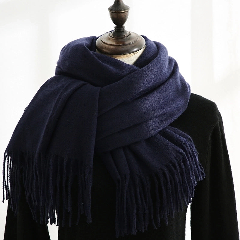 Women's Minimalist Solid Color Imitation Cashmere Scarf