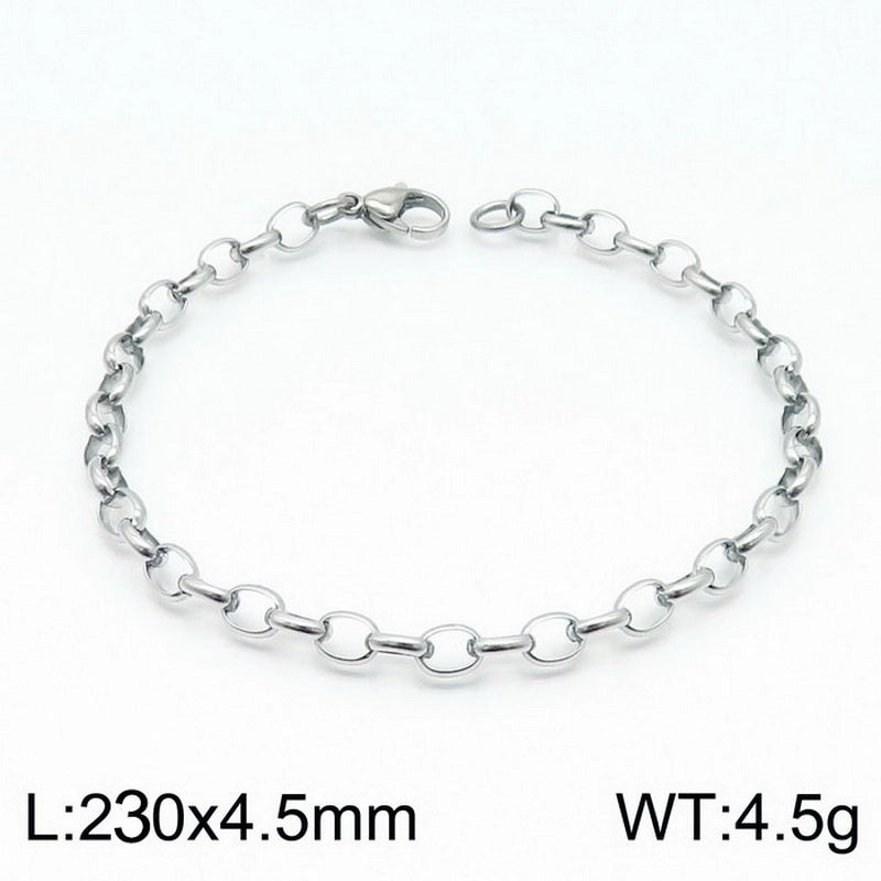 Fashion Geometric Titanium Steel 18K Gold Plated Bracelets In Bulk