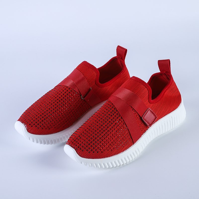 Women's Crystal Comfy Sole Walking Shoes