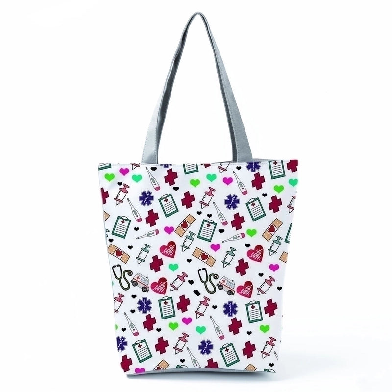 Women's Classic Style Syringe Polyester Shopping Bags
