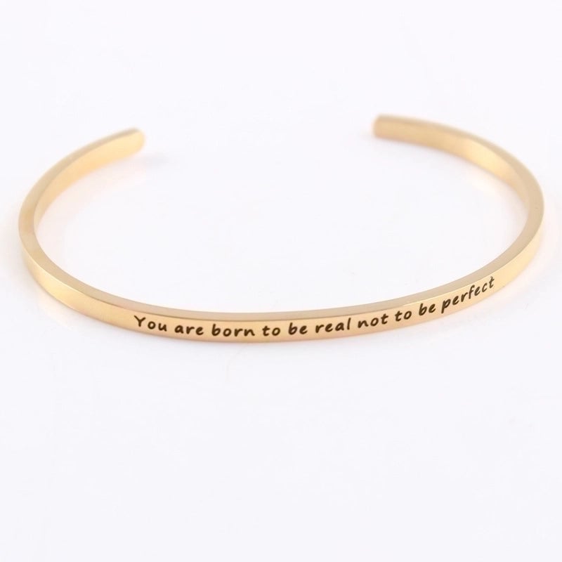 2 Pieces Casual Minimalist Letter 304 Stainless Steel Stainless Steel Bracelets In Bulk