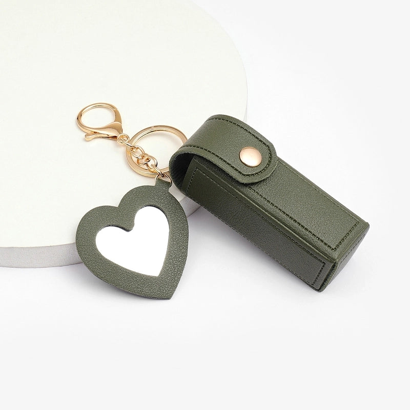 Black Army Green White Pu Leather Heart Shape Solid Color Evening Bags