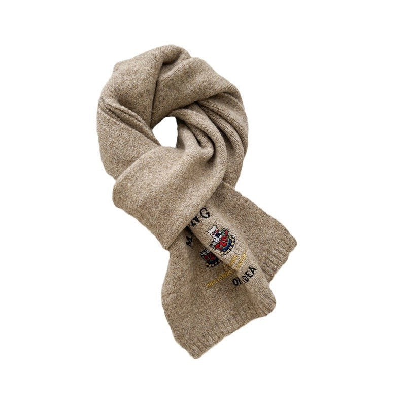 Women's Cute Minimalist Solid Color Imitation Cashmere Scarf