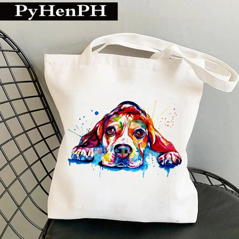 Women's Medium Canvas Color Block Streetwear Square Open Shoulder Bag