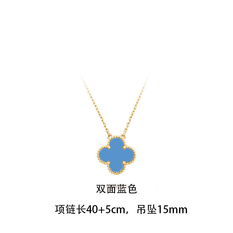 Moderate Luxury Letter Number Flower Stainless Steel 18K Gold Plated Necklaces