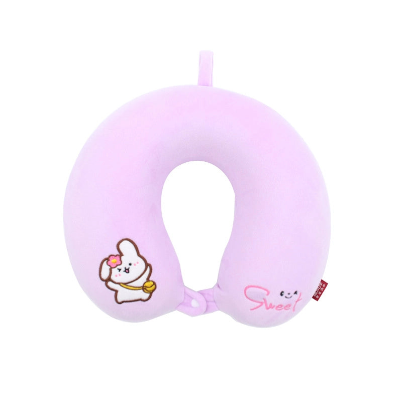 Cartoon Memory Cotton U-shaped Pillow Leisure House Travel Office Neck Pillow Slow Rebound Aircraft Travel Neck Pillow