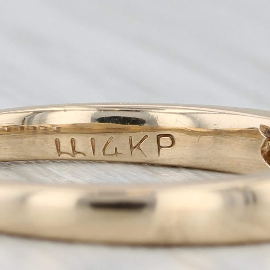 0.20ctw Diamond Wedding Band 14k Yellow Gold Size 6 Stackable Ring