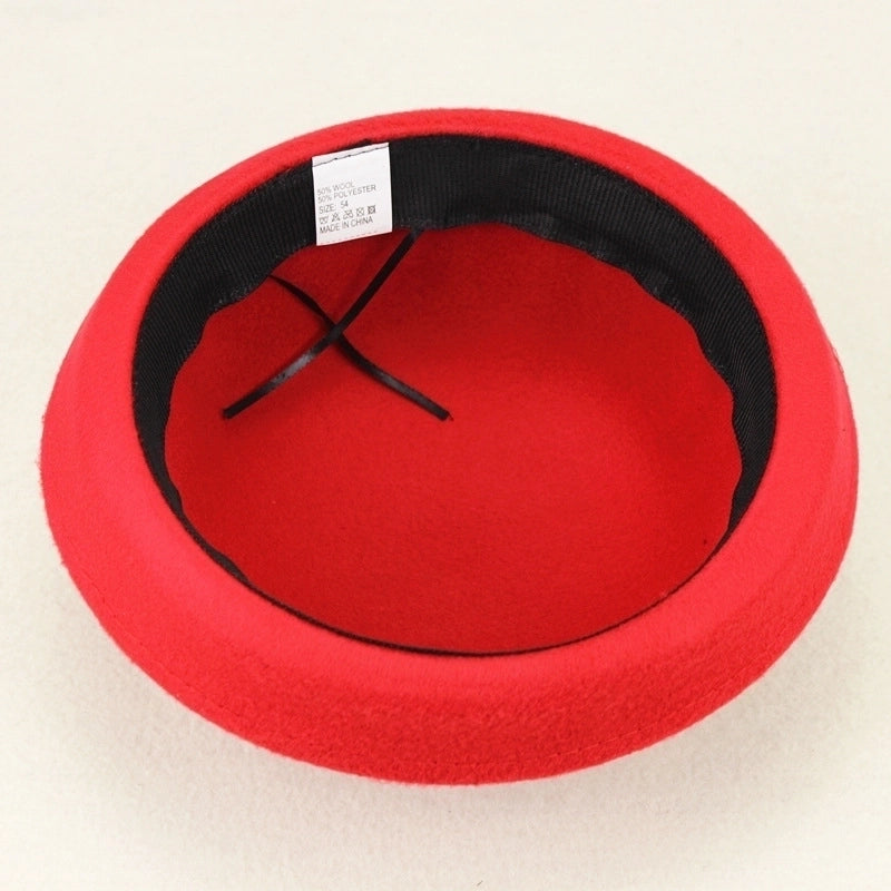 Unisex Minimalist Solid Color Eaveless Fedora Hat