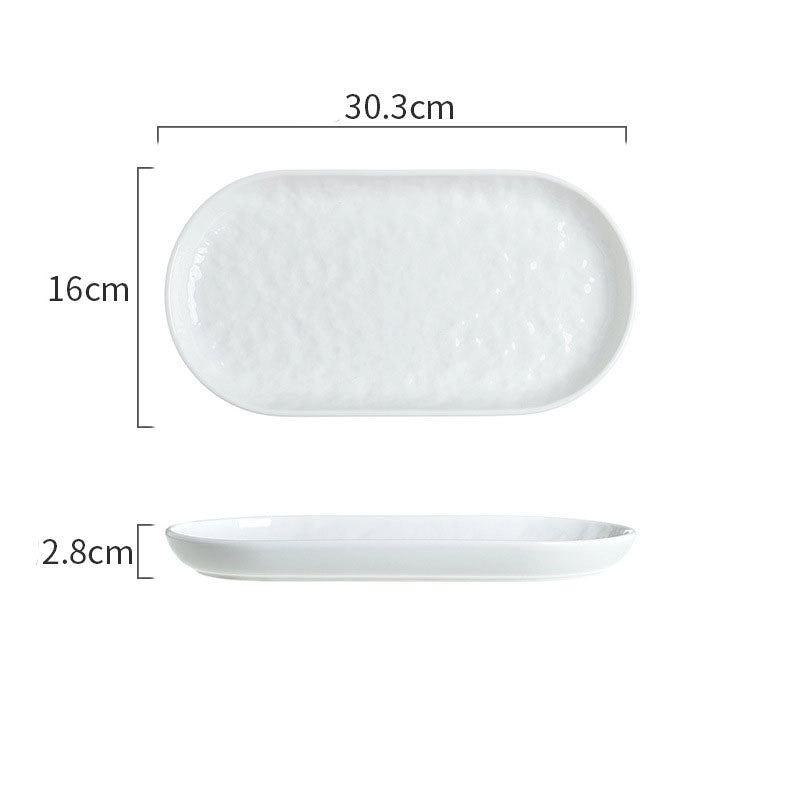 Ceramic Bowl Dish Tableware Household Plate Fish Plate Dish Soup Bowl Rice Bowl Simple Light Luxury Noodle Bowl