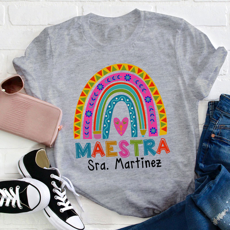 Personalized Maestra Spanish Teacher T-Shirt