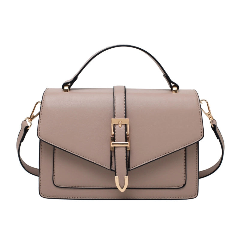 Women's Small Pu Leather Solid Color Classic Style Flip Cover Crossbody Bag
