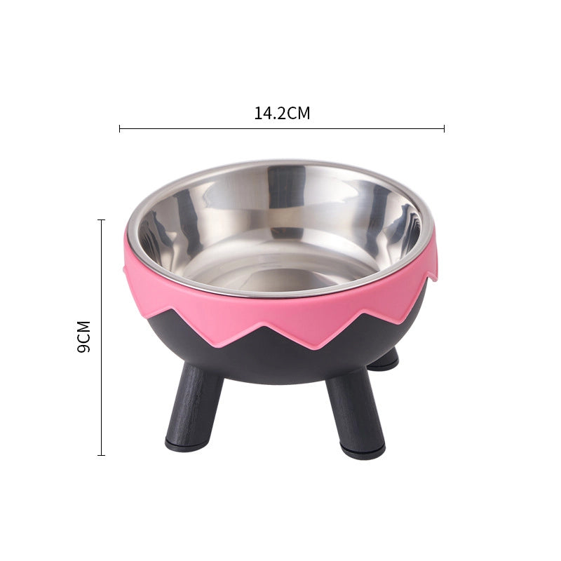 Minimalist Classic Style PP Stainless Steel Polka Dots Checkered Pet Tableware