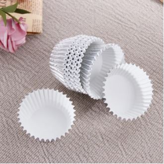 100pcs Foil Disposable Cupcake Liners Aluminum Thickened Baking Muffin Cups Cases Accessories