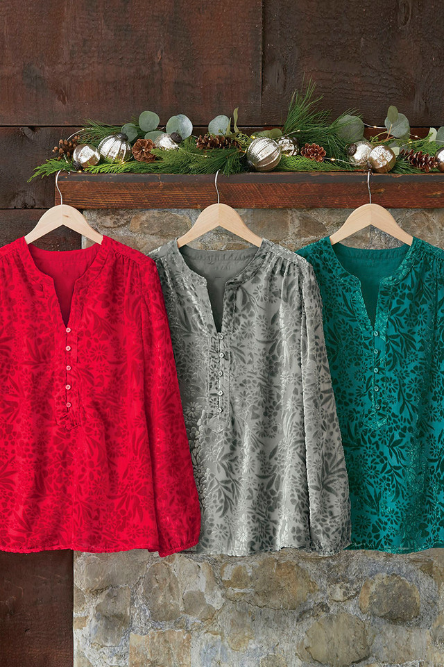 Velvet Burnout Tunic