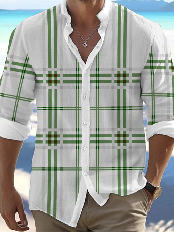 Men's Plaid Casual Shirt