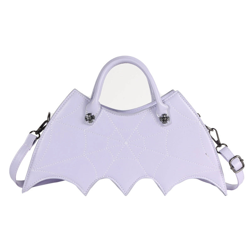 Halloween Women'S Medium Pu Leather Bat Fashion Zipper Handbag