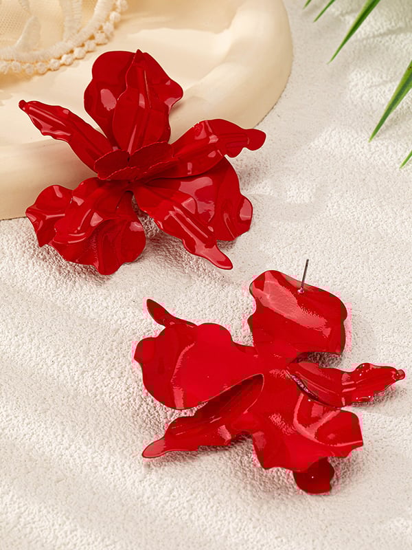 Flower Shape Drop Earrings