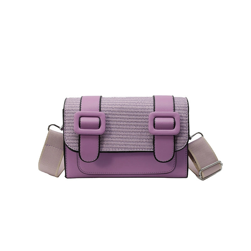 Women's Medium Pu Leather Solid Color Classic Style Streetwear Square Flip Cover Crossbody Bag