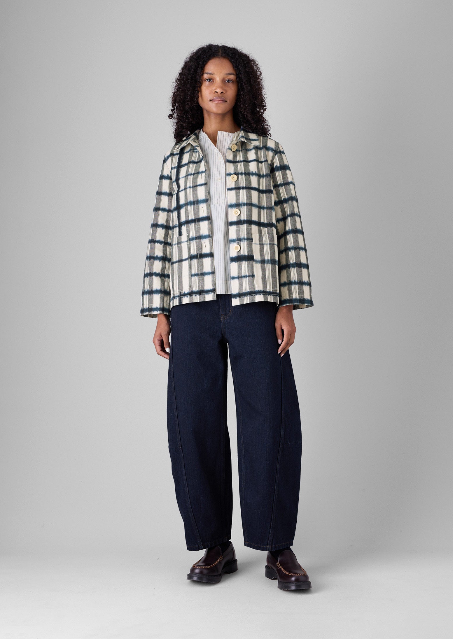 Edo Stripe Jacket | Indigo/Ivory