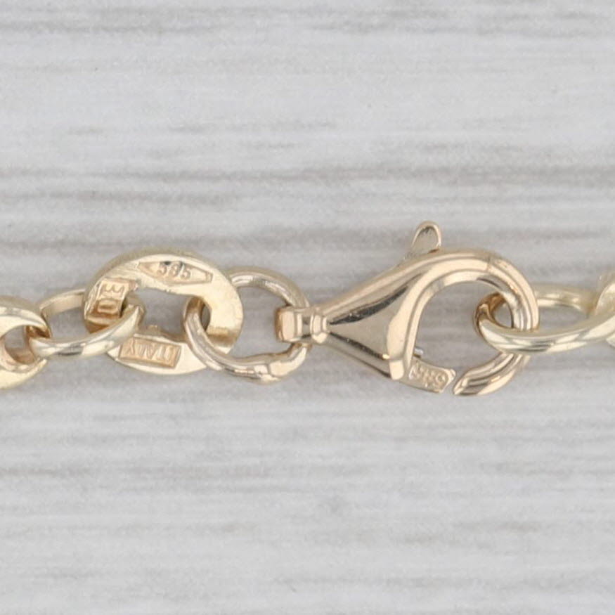 19.5 3.1mm Gucci Chain Necklace 14k Yellow Gold Italy